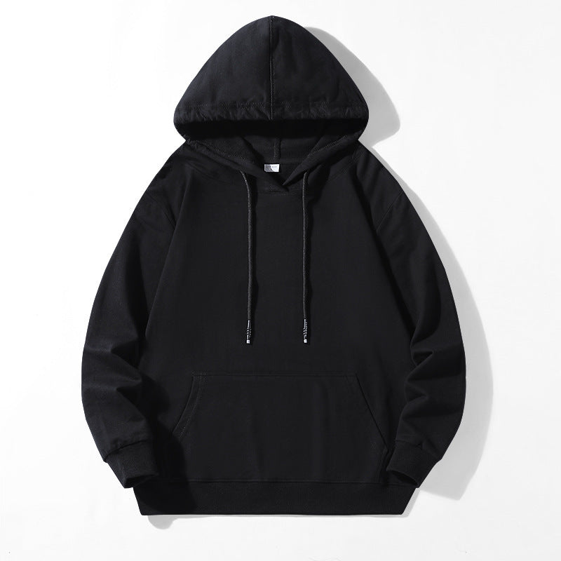 Unisex Oversize Kapuzenpullover aus schwerem Baumwollfleece mit Kängurutasche und verstellbarem Tunnelzug Drune
