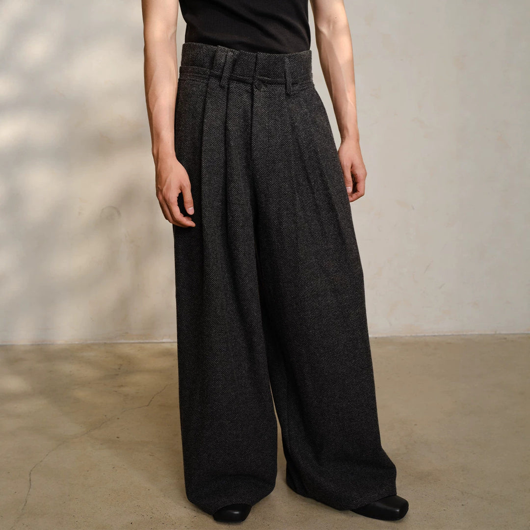 Damen Weitgeschnittene Wollhose Drune