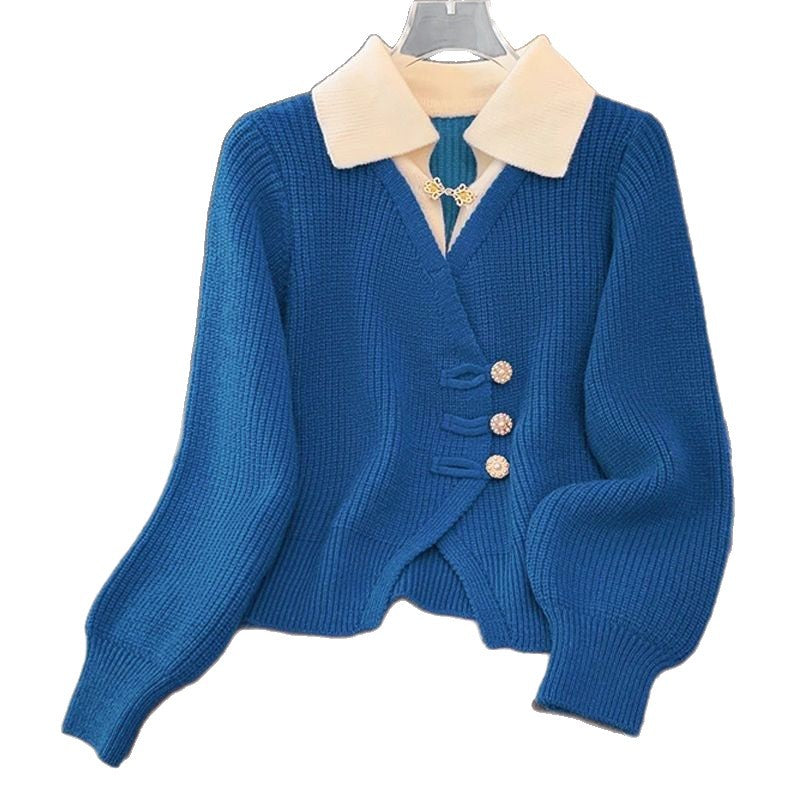 Damen Strickjacke mit dekorativen Knöpfen Drune