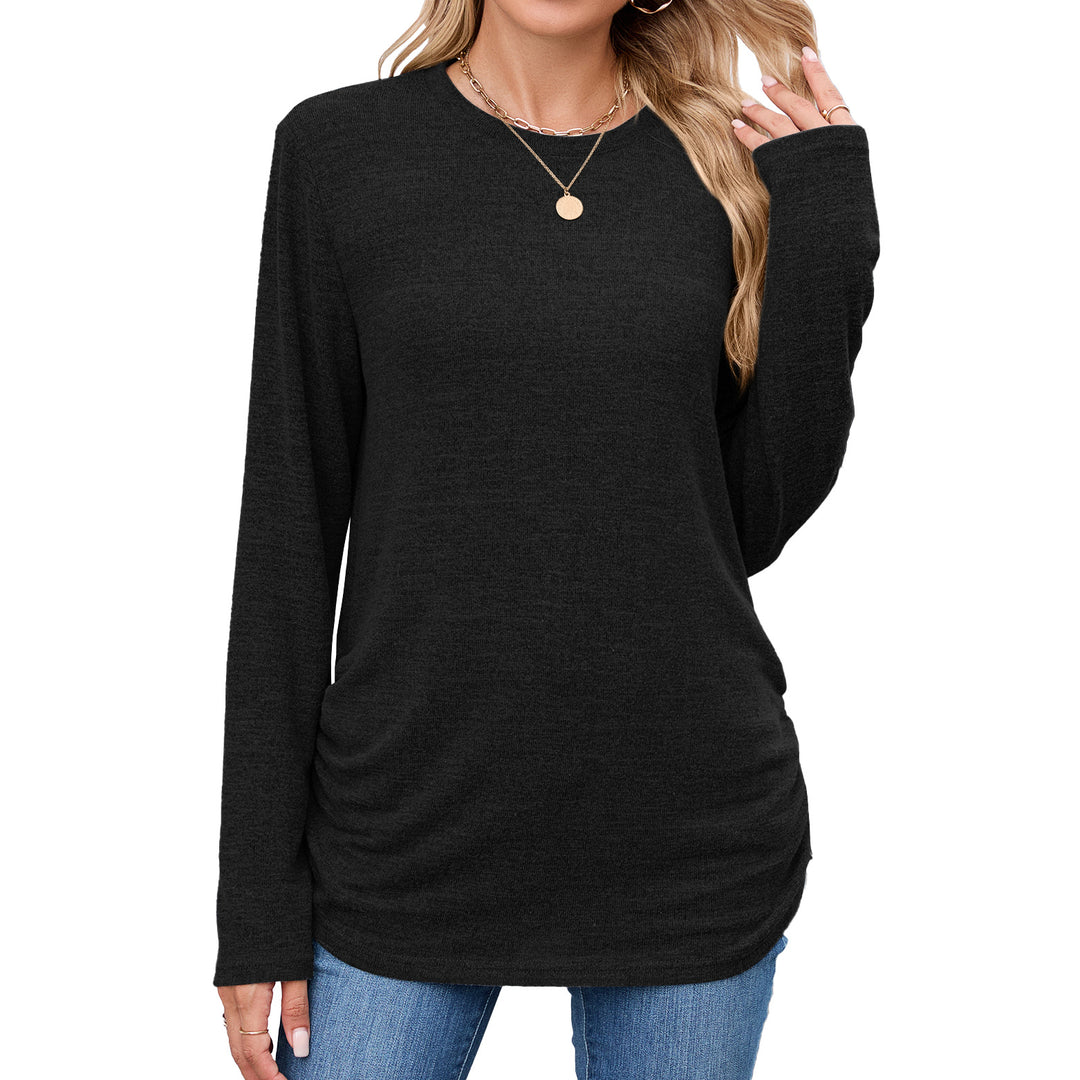 Damen Langearmshirt mit Raffung Drune