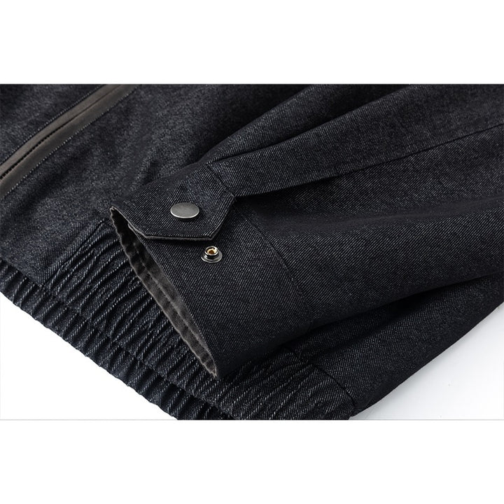 Herren Oversize-Übergangsjacke aus Wollmix mit Hemdkragen, Brust‑Zipper & elastischem Saum Drune