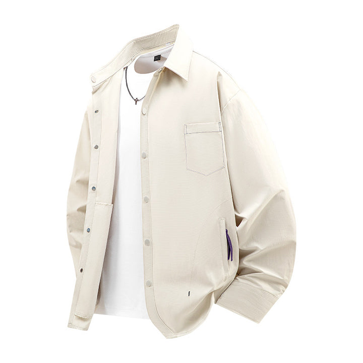 Herren Modische und lässige Overshirt Jacke Drune