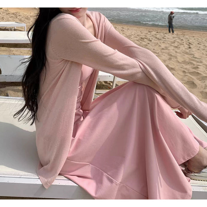 Damen Leichte Strickjacke Drune