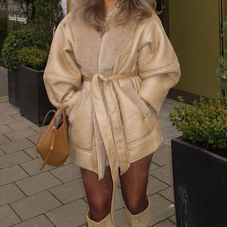 Damen Lässige jacke mit weichem Futter und praktischen Taschen Drune