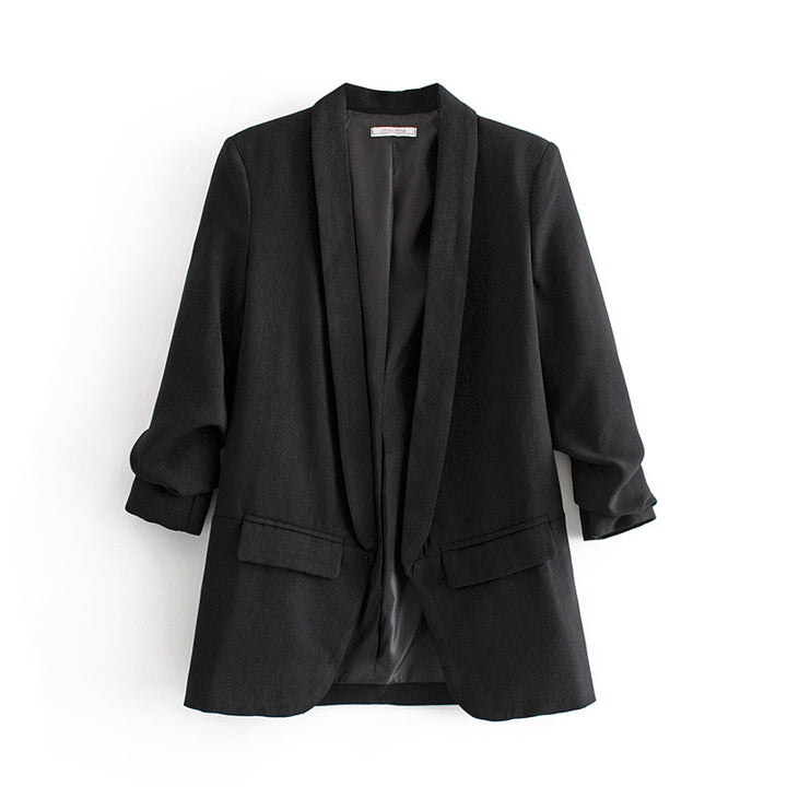 Damen nan taillierter Blazer mit Schalkragen und dreiviertelärmeln Drune