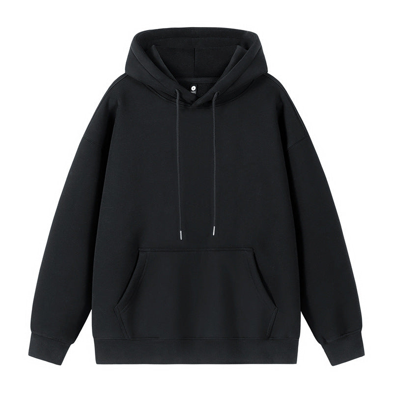 Unisex Oversize-Kapuzenpullover mit Kängurutasche und überschnittener Schulter Drune