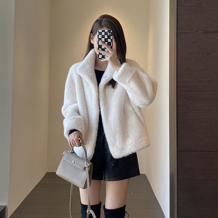 Damen kuschelige Teddyjacke Drune
