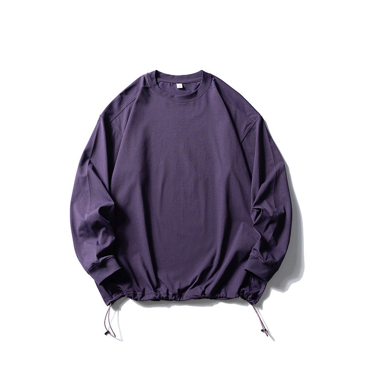 Unisex Oversize-Sweatshirt mit verstellbarem Kordelzugsaum, Raglanärmeln und Rippbündchen Drune