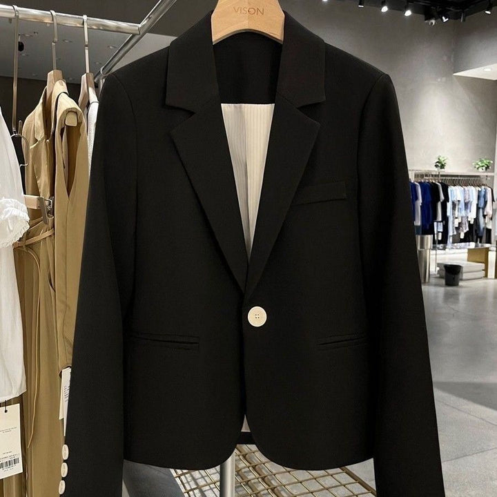 Damen Eleganter und taillierter Blazer mit schmalen Revers Drune