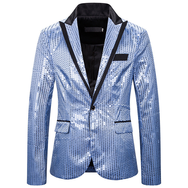 Herren eleganter Pailletten Blazer mit modernem Schnitt Drune