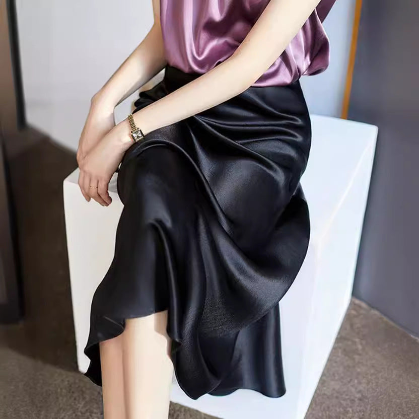Damen Elegante und fließende Bluse mit Streifen Drune