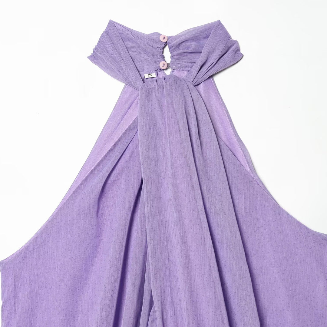 Damen Haltertop mit eleganter Drapierung und hochwertigen Stoffen Drune
