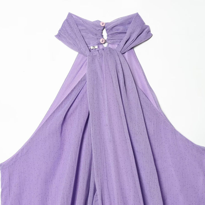 Damen Haltertop mit eleganter Drapierung und hochwertigen Stoffen Drune
