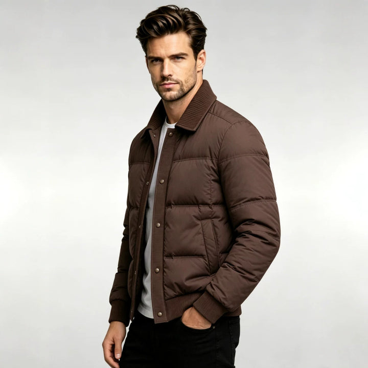 Herren Modische Steppjacke mit hohem Kragen