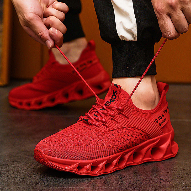 Unisex Performance-Sneaker mit innovativer gelochter Luftsohle und gestricktem Obermaterial Drune