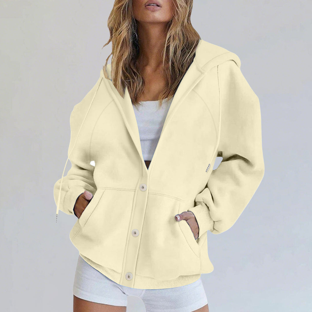Damen lässige Kapuzenjacke Drune