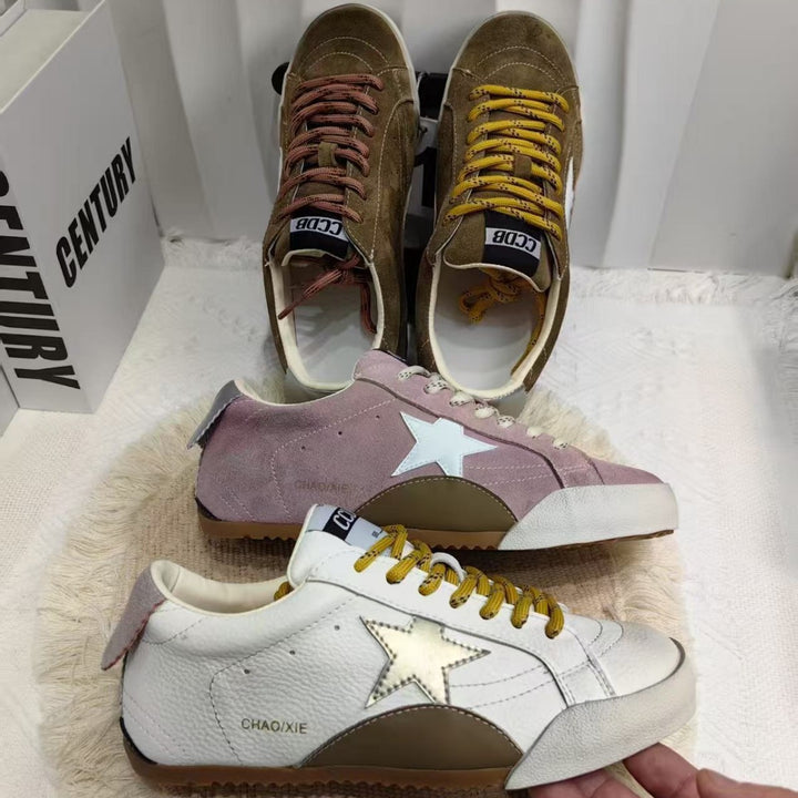 Damen Sneakers mit weichem Wildleder und modischen Details Drune