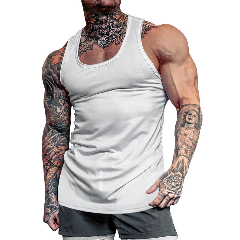 Herren Ärmelloses Sport-Tanktop aus atmungsaktivem Baumwollmix mit feuchtigkeitsableitenden Eigenschaften Drune