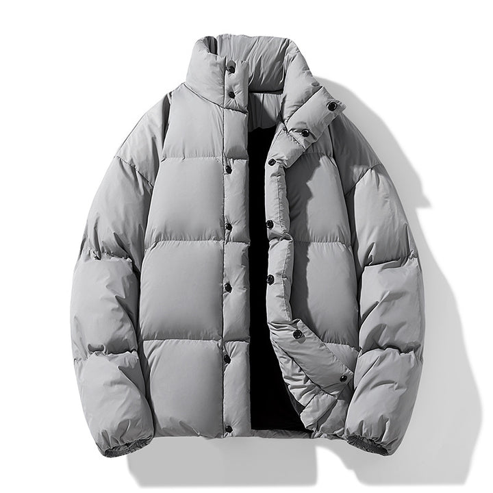 Herren Wattierte Winter-Steppjacke mit hohem Stehkragen Drune