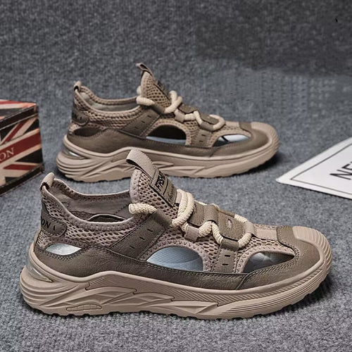 Herren Hybrid-Sneaker-Sandale mit Strickschaft und profilierter Plateau-Sohle Drune