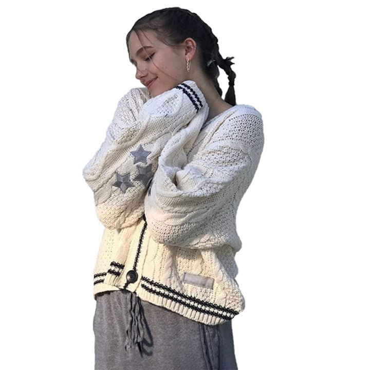 Damen gestrickte Oversize Cardigan Drune