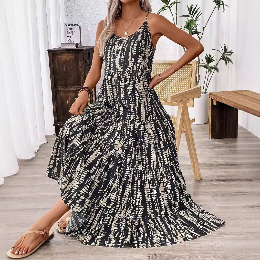 Damen Maxikleid mit elegantem Schnitt und fließendem Stoff Drune