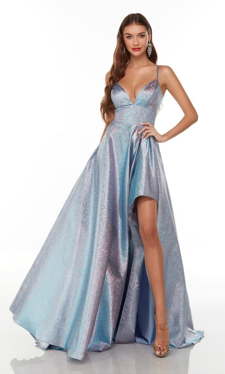 Damen Glamouröses Abendkleid mit seitlichem Schlitz Drune