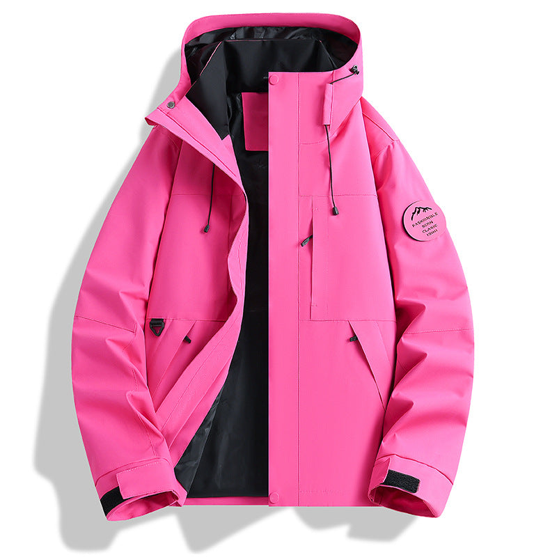 Herren Wasser- und Winddichte Softshell-Outdoorjacke mit verstellbarer Kapuze Drune
