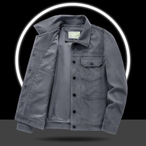 Herren Lässige Cordjacke mit praktischen Taschen und modischem Design Drune