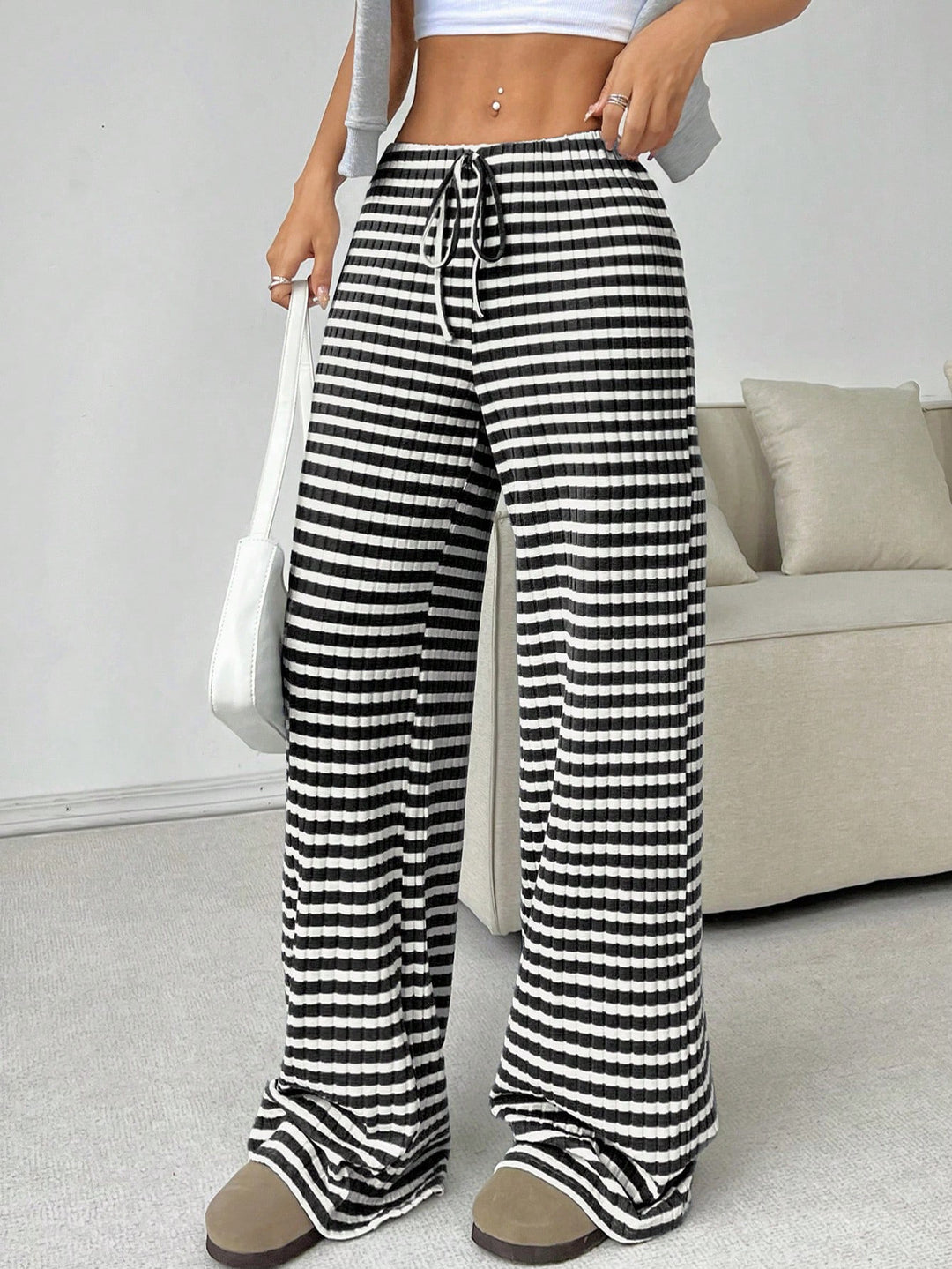 Damen Bequeme Weite Freizeit-Hose Drune