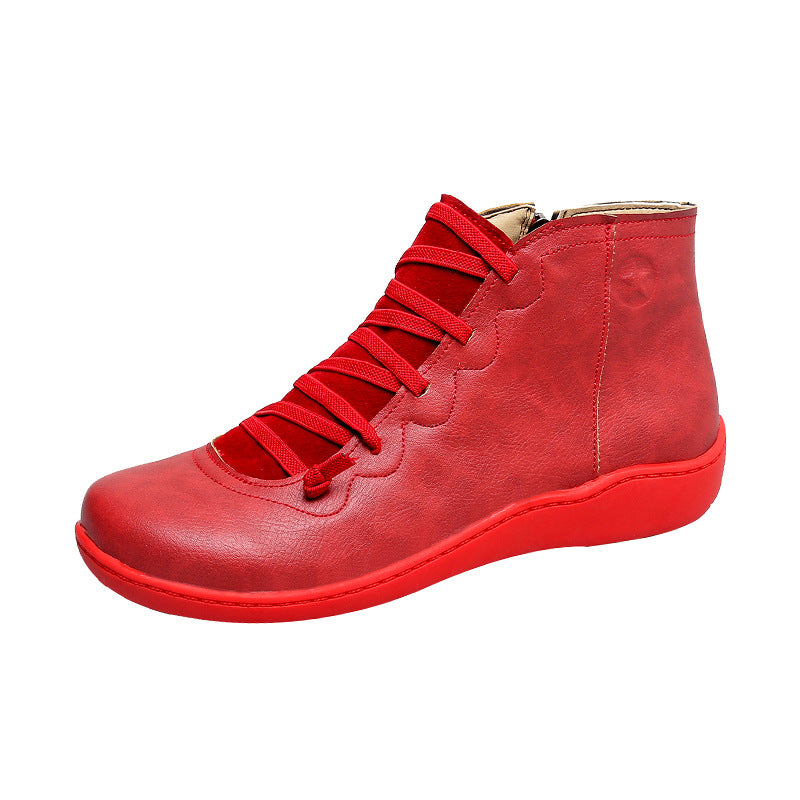 Damen komfortabler Schnür-Bootie mit ergonomischem Fußbett, weichem Schaft und flexibler Profilsohle Drune