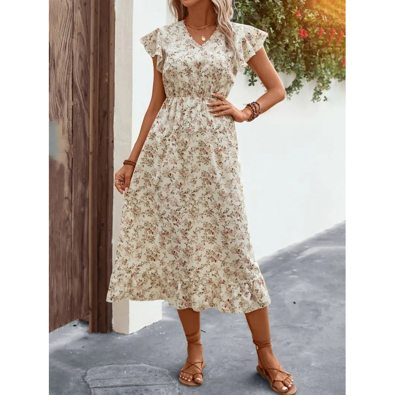 Damen Midikleid mit floralem Design Drune