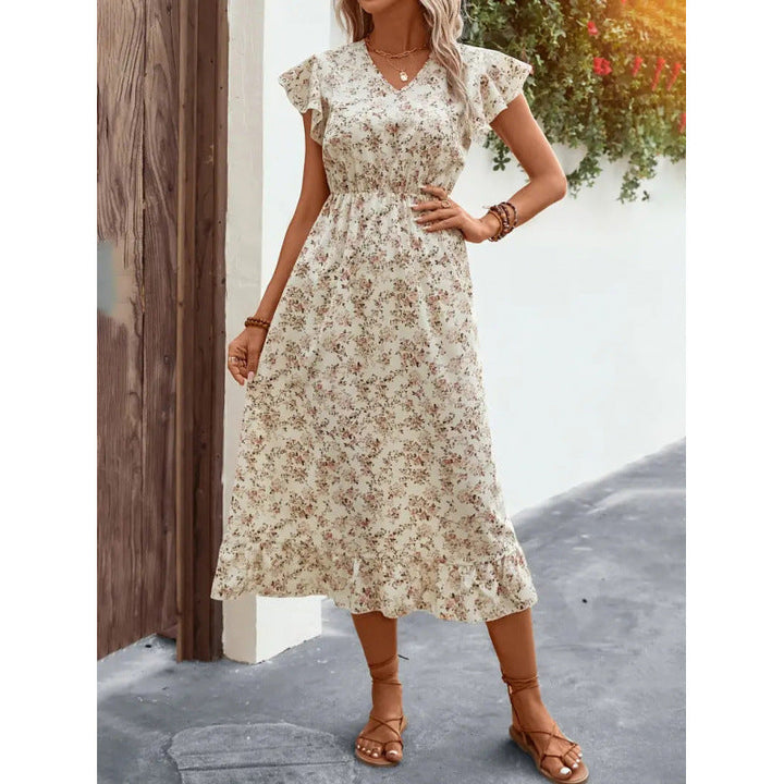 Damen Midikleid mit floralem Design Drune