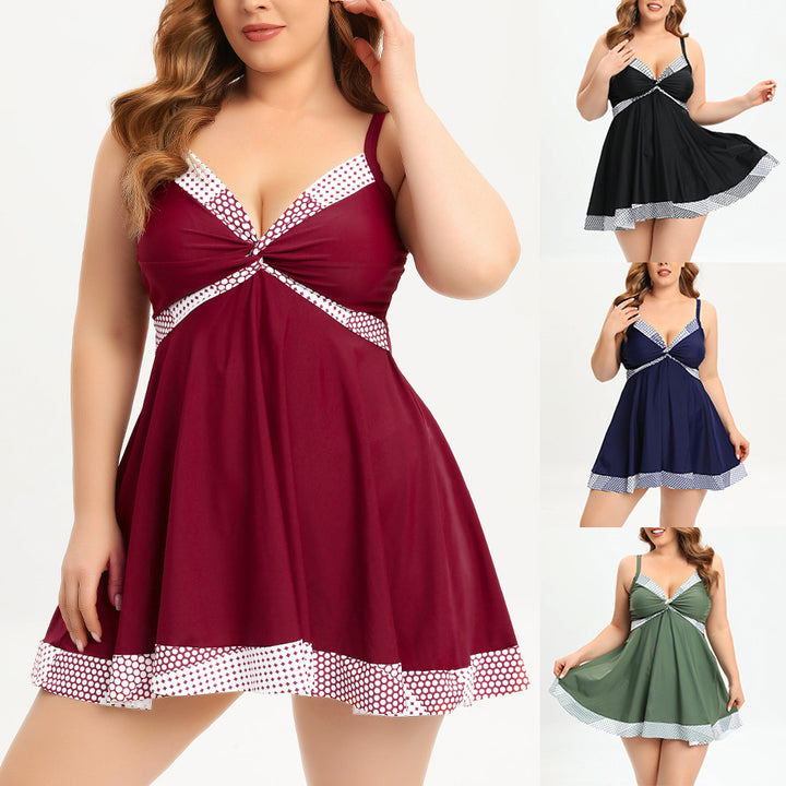 Damen lässiges Schwimmdress mit elegantem Knotendesign Drune