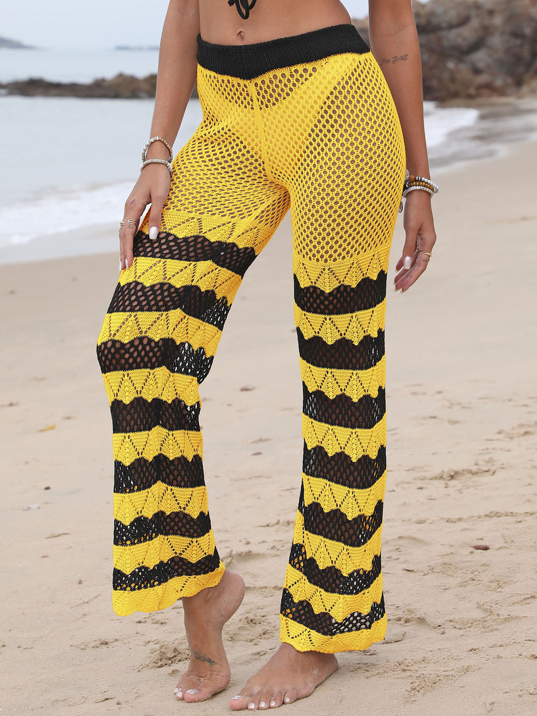 Damen gehäkelte Strandhose Drune