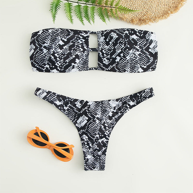 Damen Bandeau-Bikini mit raffiniertem Cut-Out-Design Drune