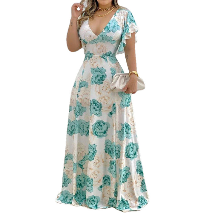 Damen Maxikleid mit romantischem Blumenmuster Drune