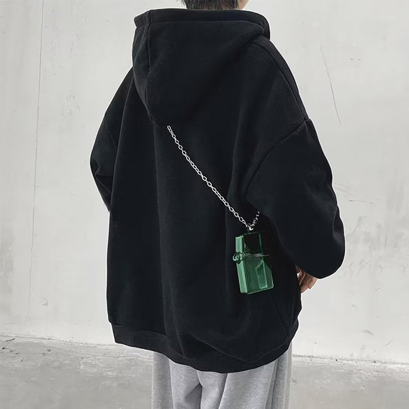Damen Bequeme Oversized Kapuzenjacke Drune