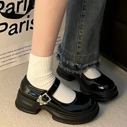 Damen Modische Plateau-Pumps mit verstellbarem Riemen und stabiler Sohle Drune