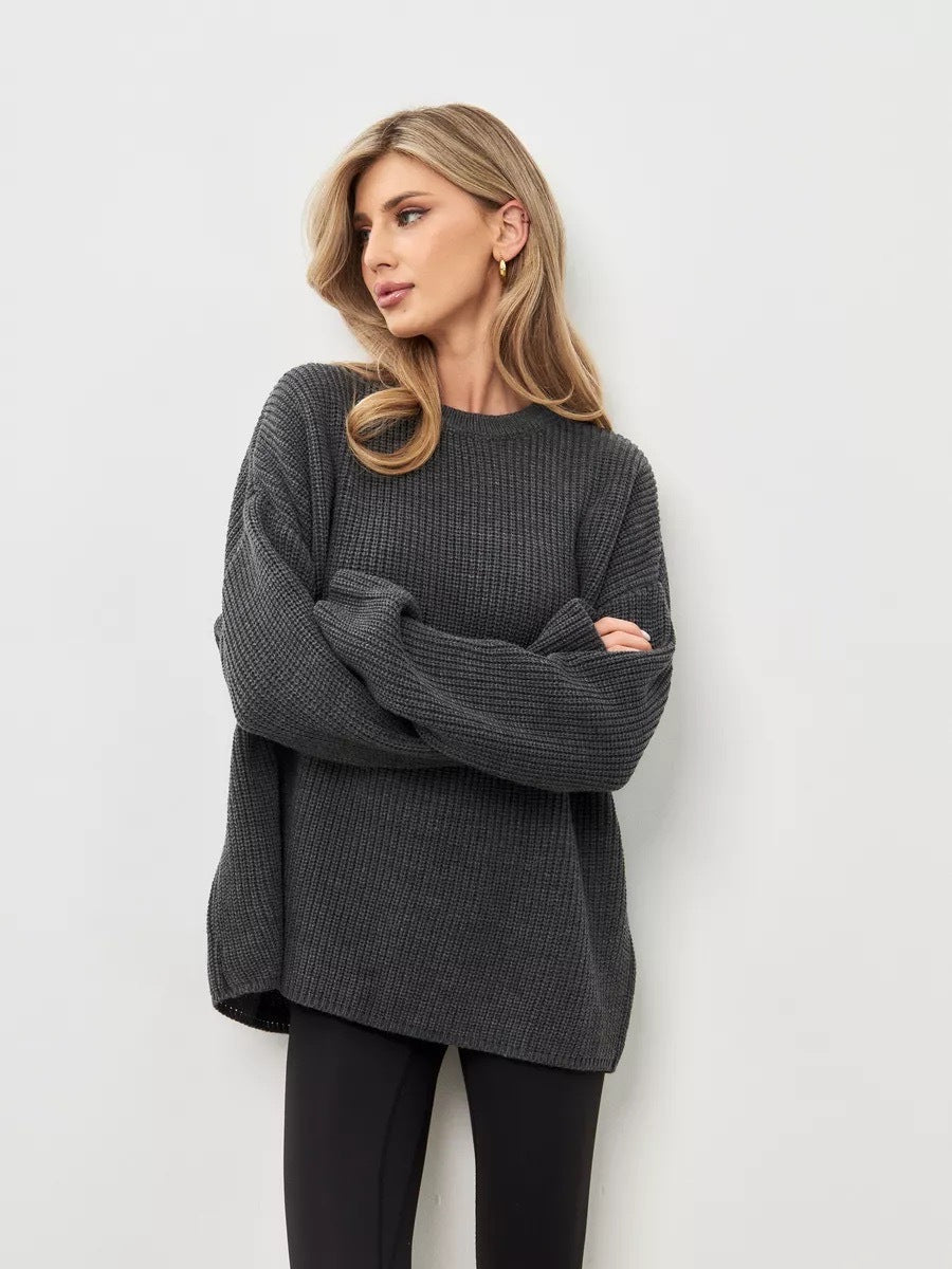 Damen Grobstrickpullover mit lässigem Schnitt und weichem Material Drune