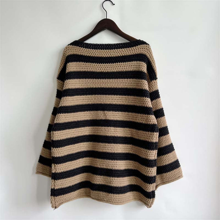 Drune | Gestreifter Strickpullover Mit Sanften Farben