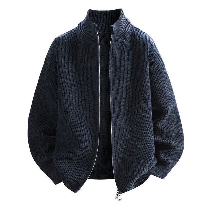Herren Modische Strickjacke mit hohem Kragen Drune 1787964733