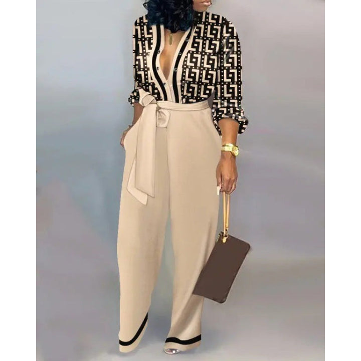Damen Denim Jumpsuit mit modischem Patchwork-Design und praktischen Taschen Drune