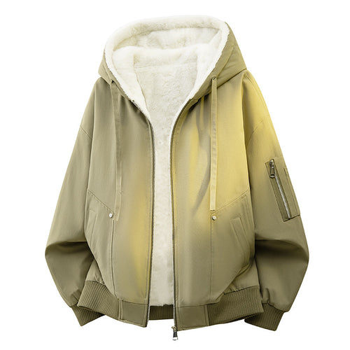 Herren Bequeme Fleecejacke mit Hoodie Drune