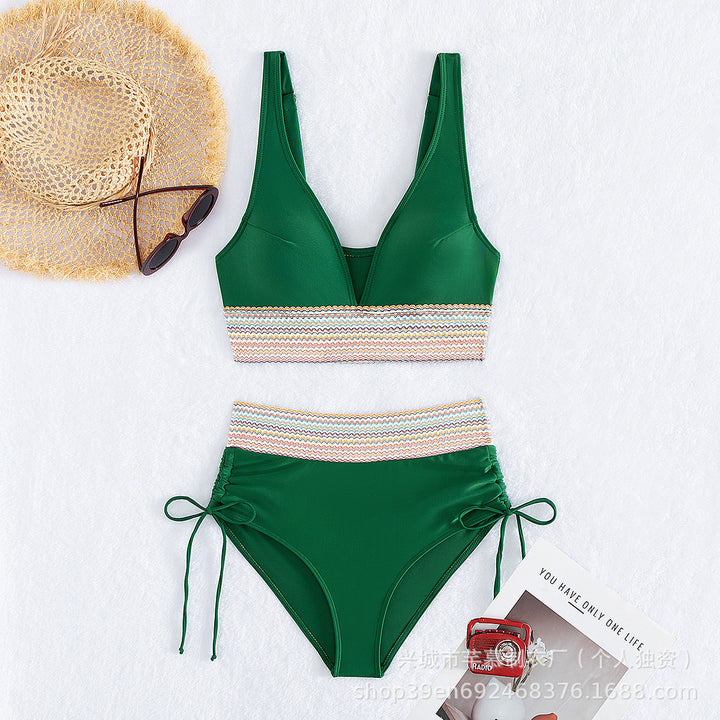 Damen Hochgeschnittener Sportbikini Drune