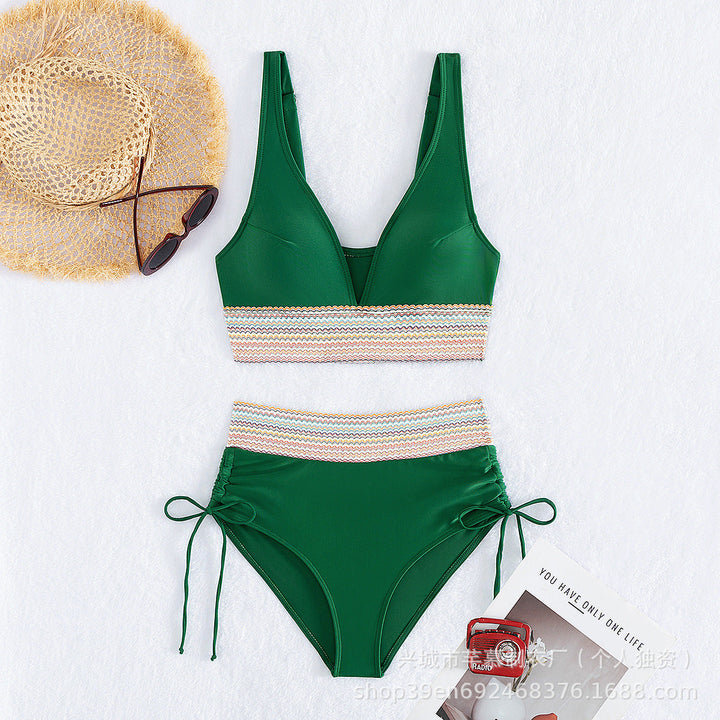 Damen Hochgeschnittener Sportbikini Drune