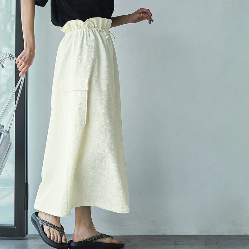 Damen Maxi-Rock mit elastischem Bund und praktischen Taschen Drune
