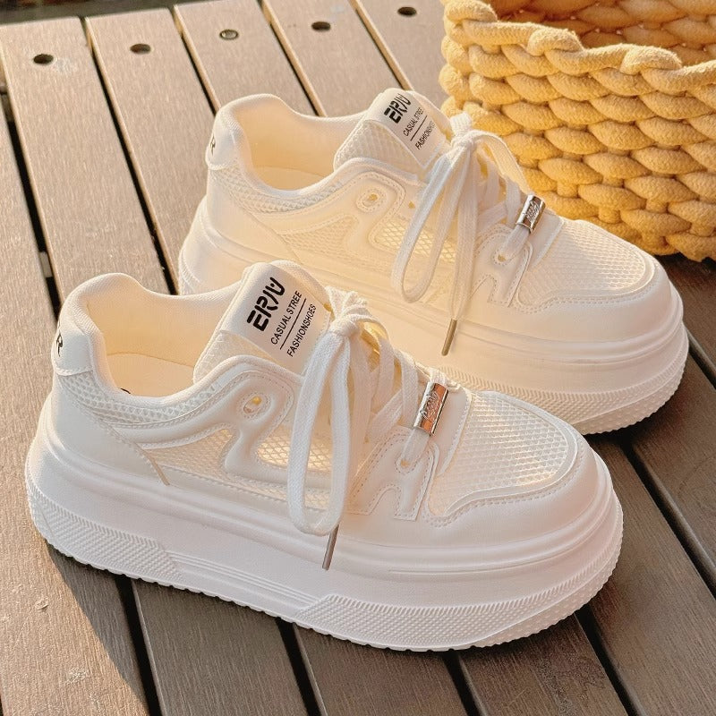 Damen Chunky Sneakers mit atmungsaktivem Mesh-Obermaterial und komfortabler Plateausohle Drune