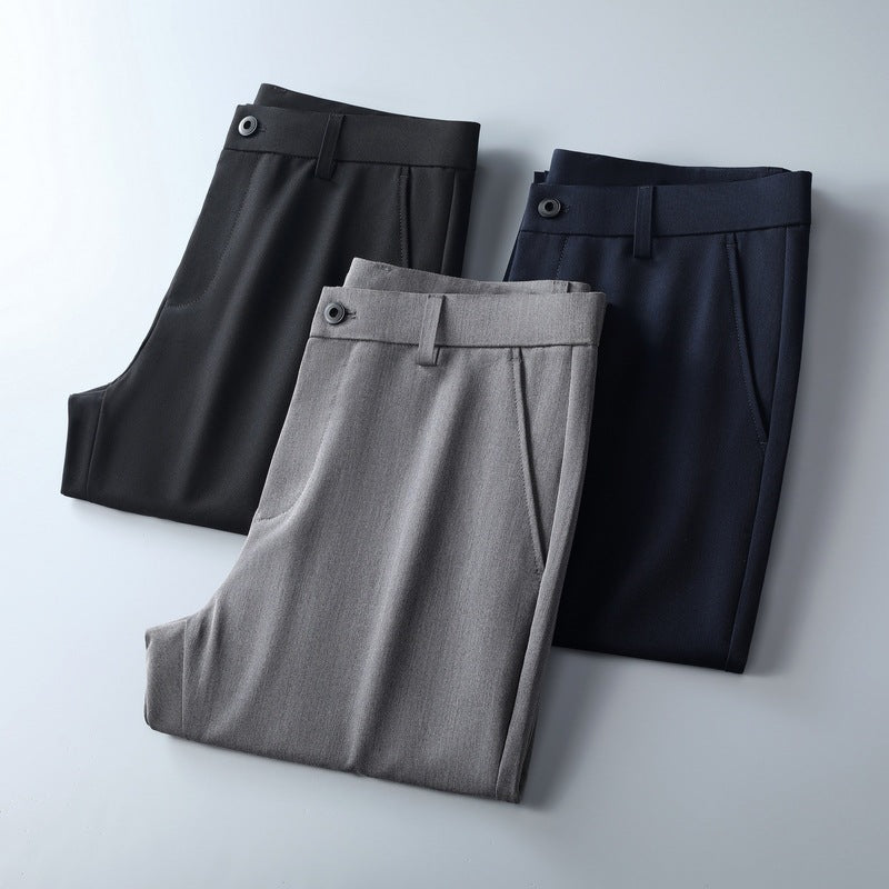 Herren Schmal geschnittene Anzughose aus Stretchtwill mit geradem Bein Drune