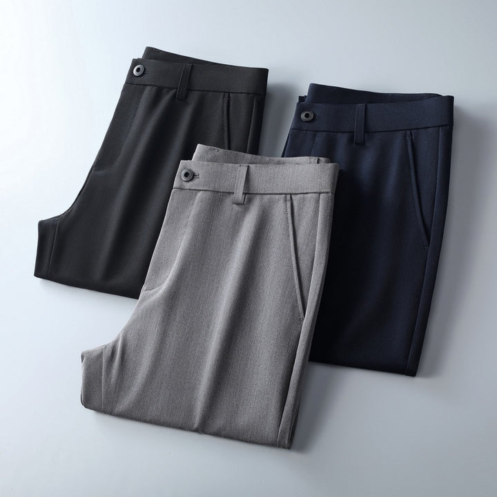 Herren Schmal geschnittene Anzughose aus Stretchtwill mit geradem Bein Drune